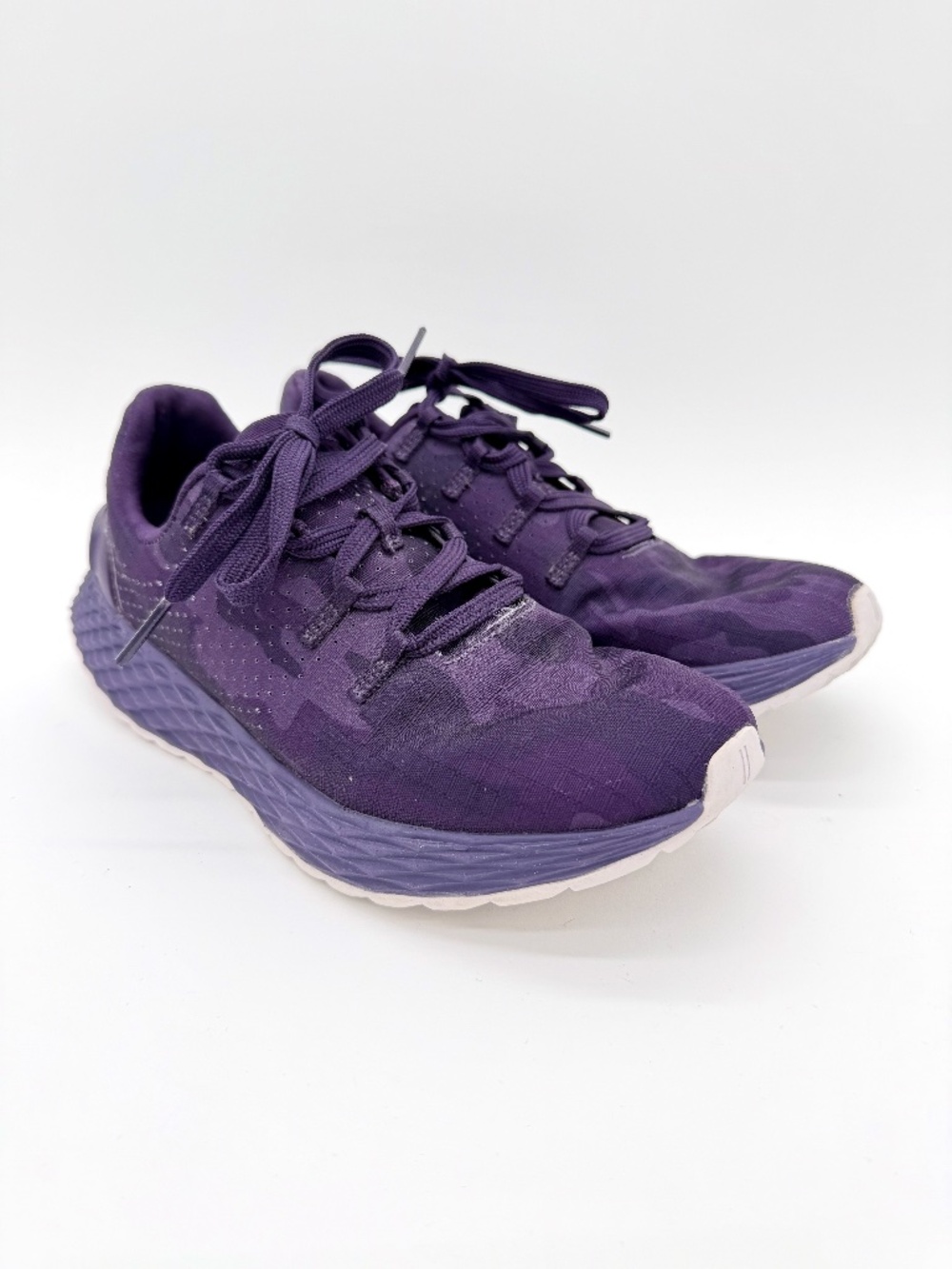 NOBULL Women's Ripstop Runner Size 7 Purple Camo Training Running Shoes EUC